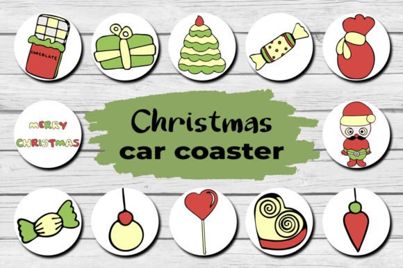 Download Christmas Car Coaster Sublimation Design - Sublimation design Collection