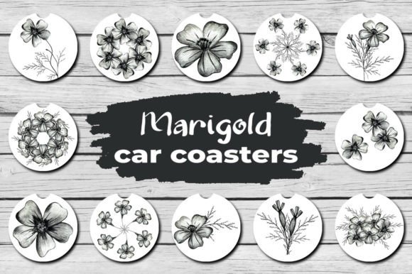 Download Flower Car Coaster Sublimation Design - Sublimation design Collection