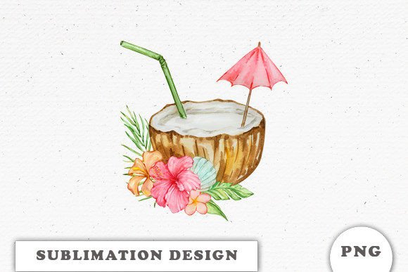 Download Coconut Cocktail Sublimation Designs - Sublimation design Collection