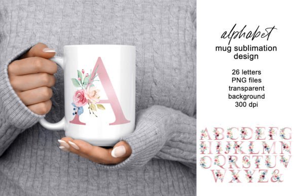 Download Mug Sublimation Design with Letters, PNG - Sublimation design Collection