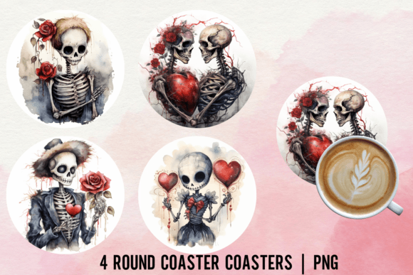 Download Skeleton Coaster Sublimation Designs - Sublimation design Collection