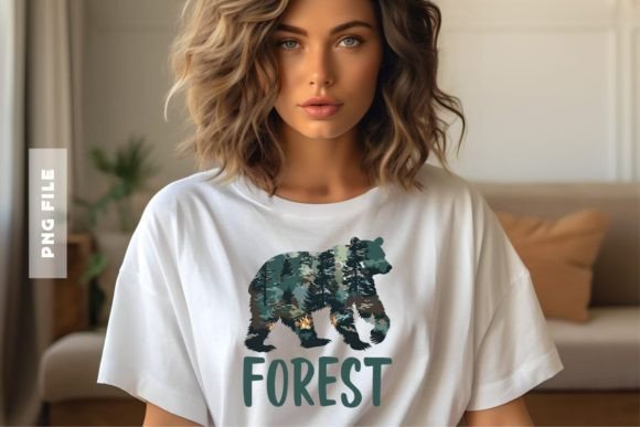 Download Forest Bear Sublimation T Shirt Design - T shirt Collection