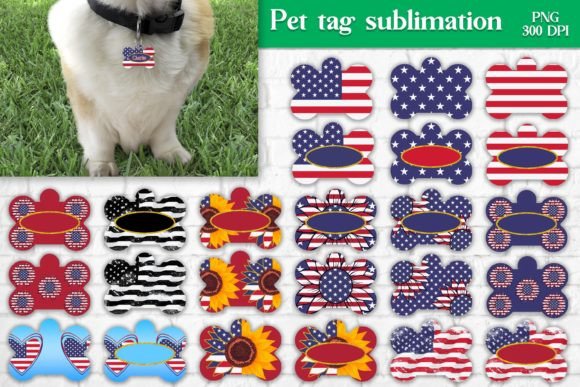 Download Pet Paws Tag Sublimation Design Bundle - Sublimation design Collection