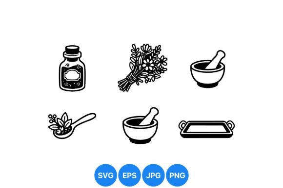 Download Vintage Herbal Apothecary Icons - Herbal Collection