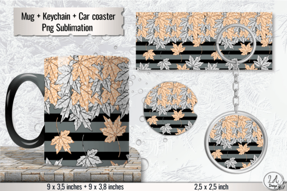 Download Autumn Leaves Mug Sublimation Design - Sublimation design Collection