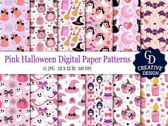 Download Pink Halloween Pattern Seamless Coquette - Pattern seamless Collection
