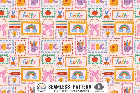 Download Preppy Back to School Pattern Seamless - Pattern seamless Collection