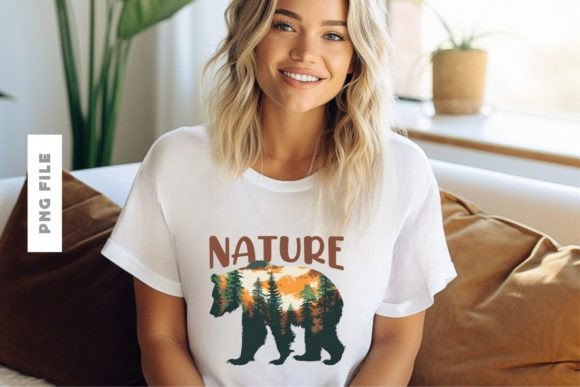 Download Bear Nature Sublimation T Shirt Design - T shirt Collection