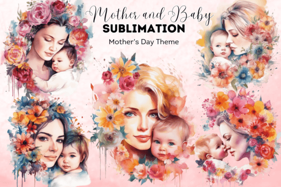 Download Mother and Baby Sublimation Designs - Sublimation design Collection
